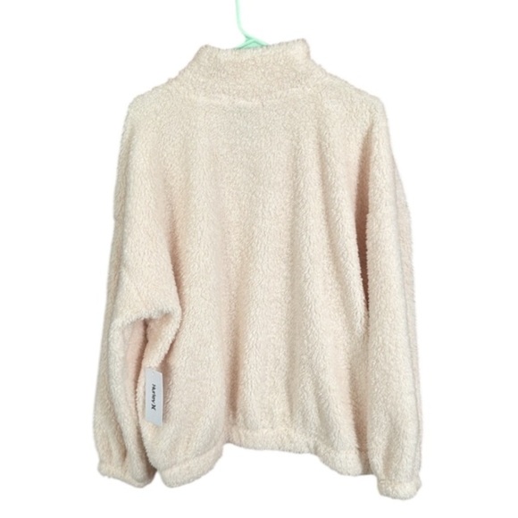 NWT Hurley Sherpa Jacket Micah Full Zip with pockets cream size Large Rtl 85 - Picture 13 of 13
